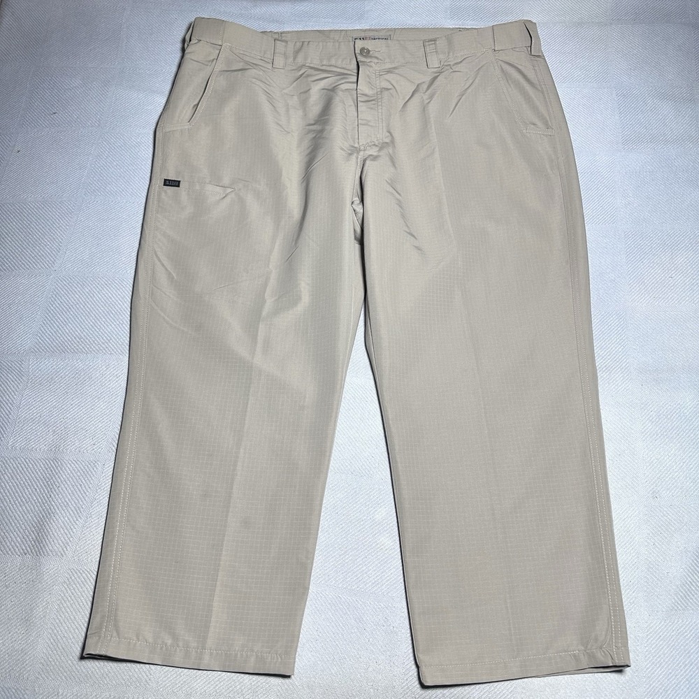 5.11 Tactical Fit Fast-Tac Urban Pants Mens 44x26.5** Ripstop Khaki Utility